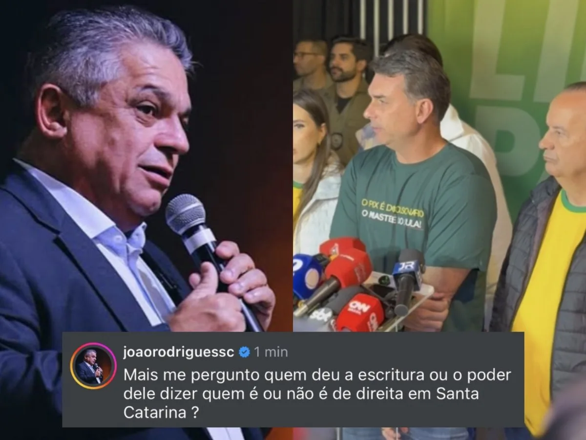 Flávio Bolsonaro apoia Jorginho Mello como único candidato da direita em SC
