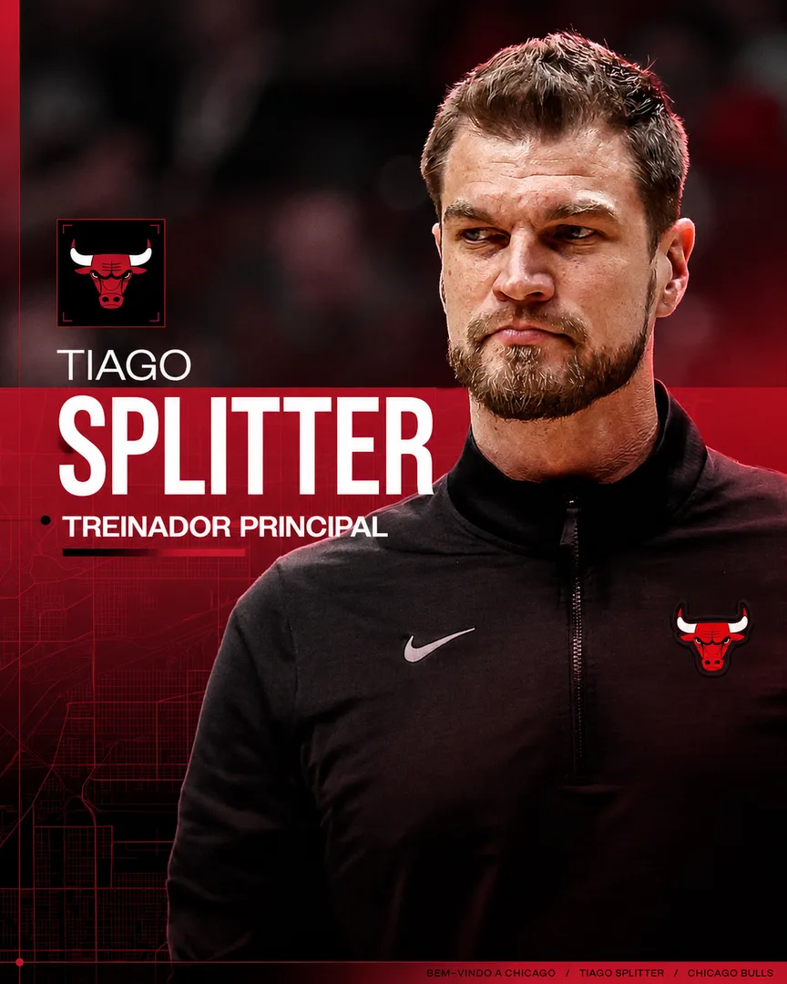Tiago Splitter é o técnico do Chicago Bulls e leva Blumenau à história da NBA