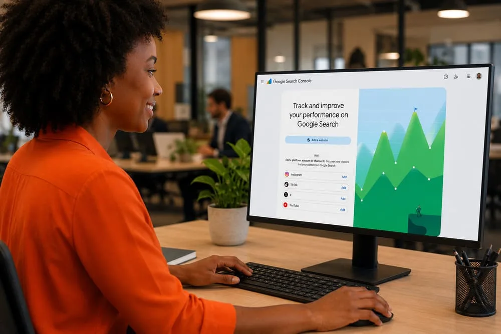 Google Search Console monitora redes sociais