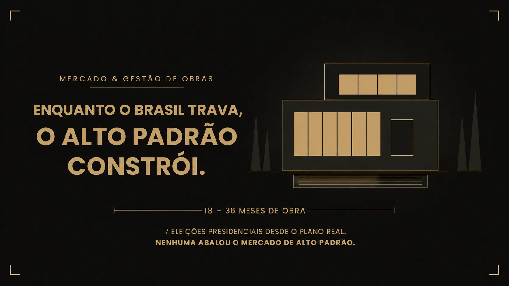 Brasil trava por medo da eleição. Alto padrão acelera.