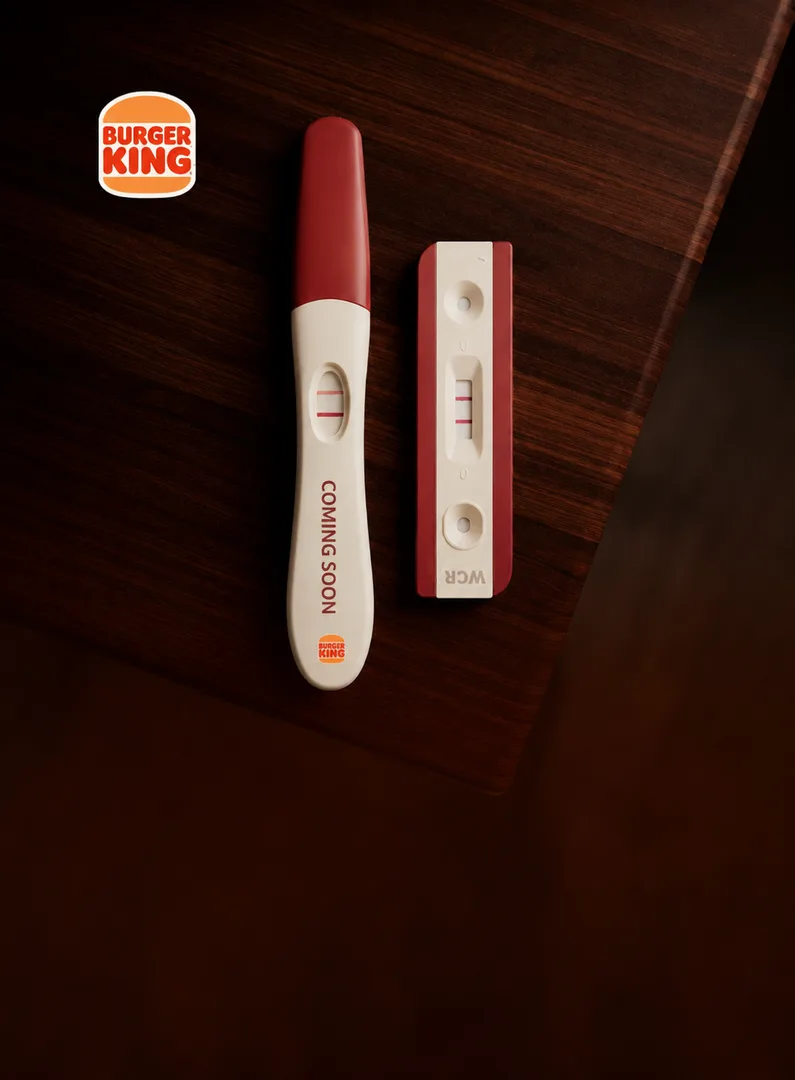 Burger King usa teste de gravidez para anunciar o "Baby Whopper"
