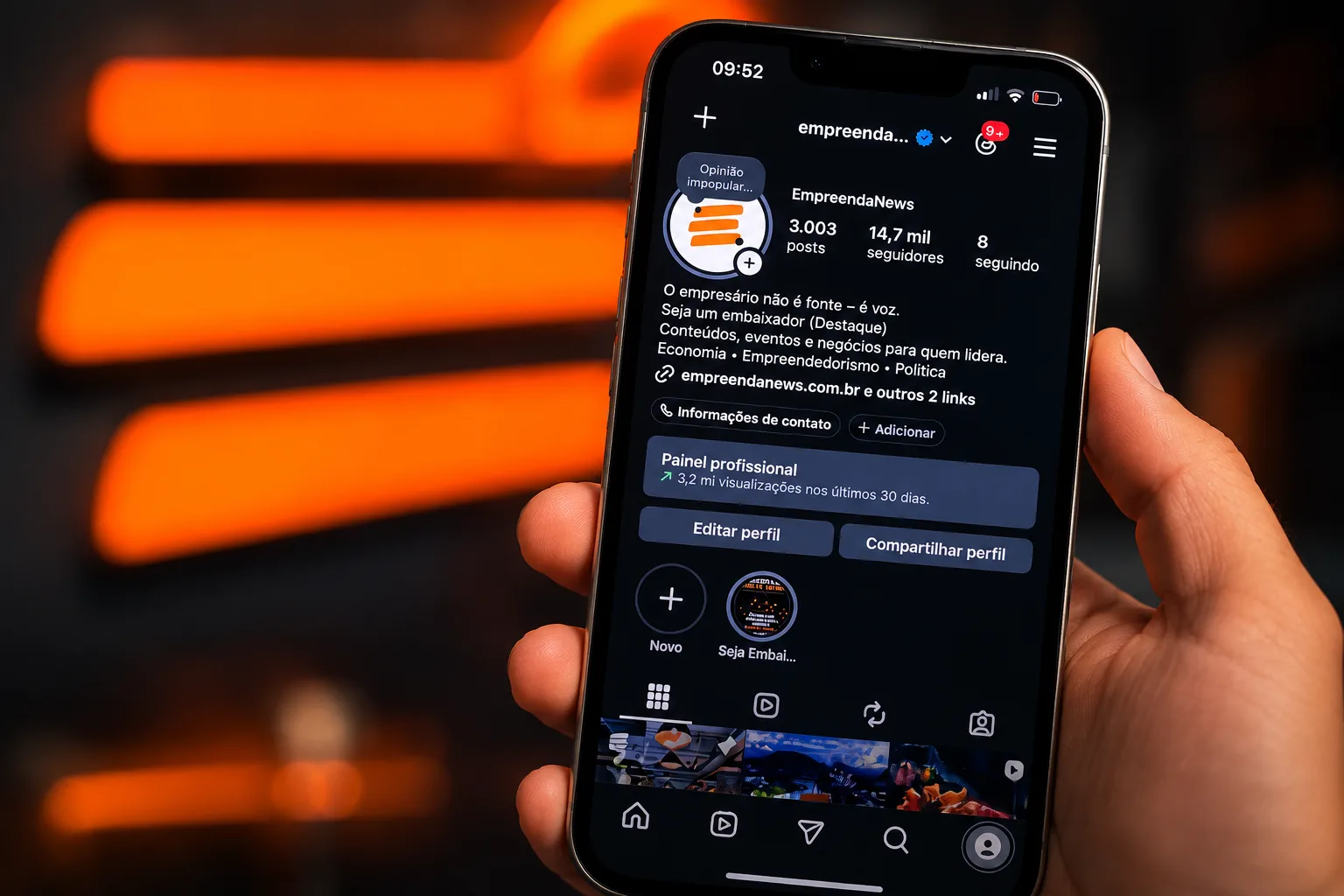 EmpreendaNews alcança 3,2 milhões de visualizações no Instagram em 30 dias