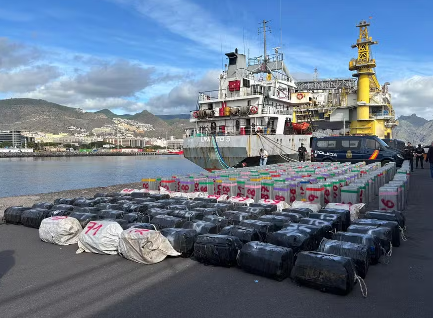 Espanha apreende 10 toneladas de cocaína vinda do Brasil