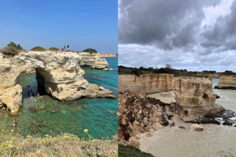 Arco dos Namorados desaba na Itália após mau tempo